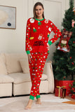 Red Christmas Cozy Printed Long Sleeves Family Matching Pajamas