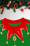 Green Horizontal Stripe Printed Christmas Family Matching Pajamas