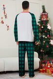 Green Plaid Christmas Tree Pattern Printed Family Matching Pajamas