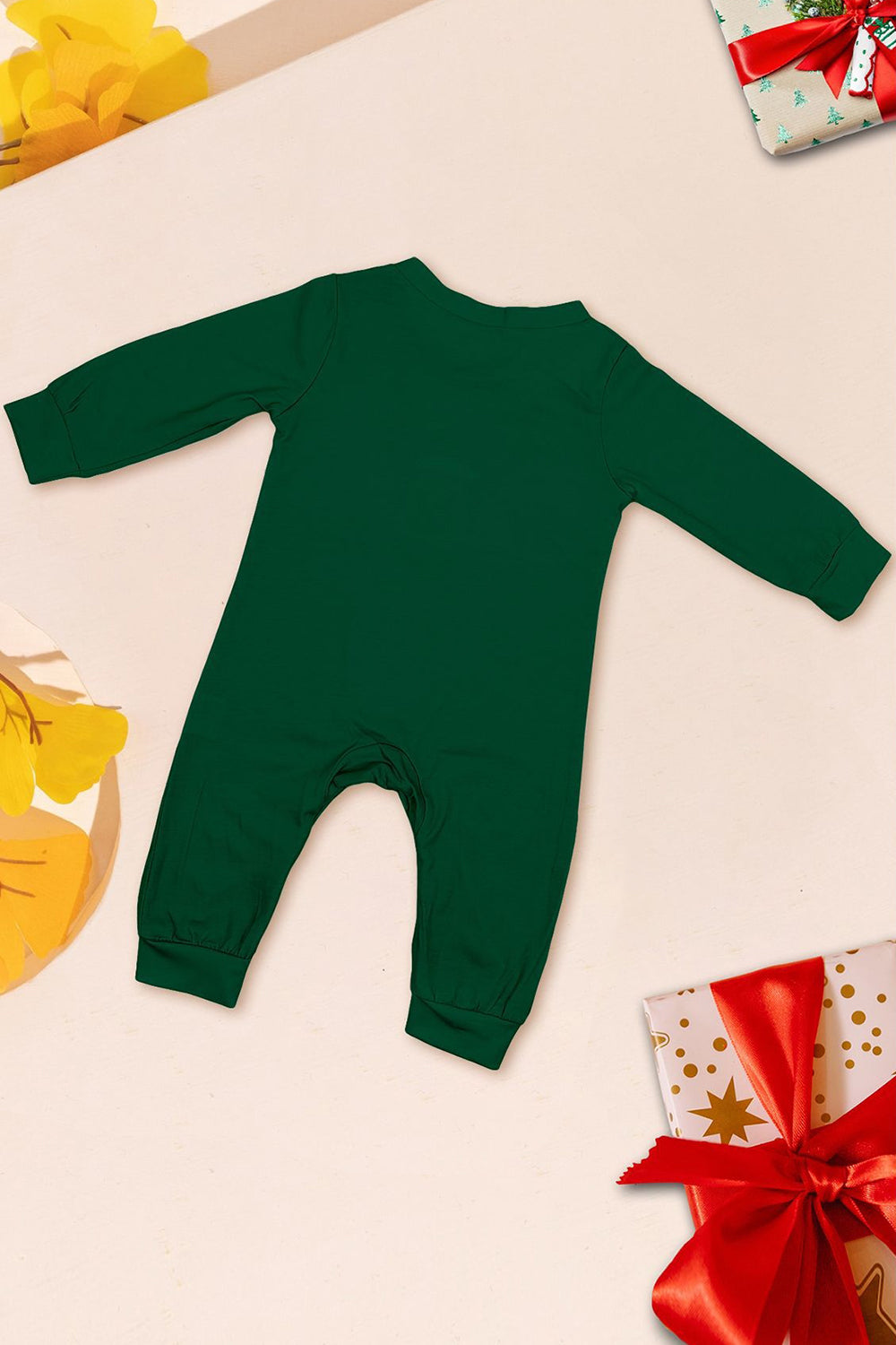 Green Blue Tree Printed Long Sleeves Christmas Family Matching Pajamas