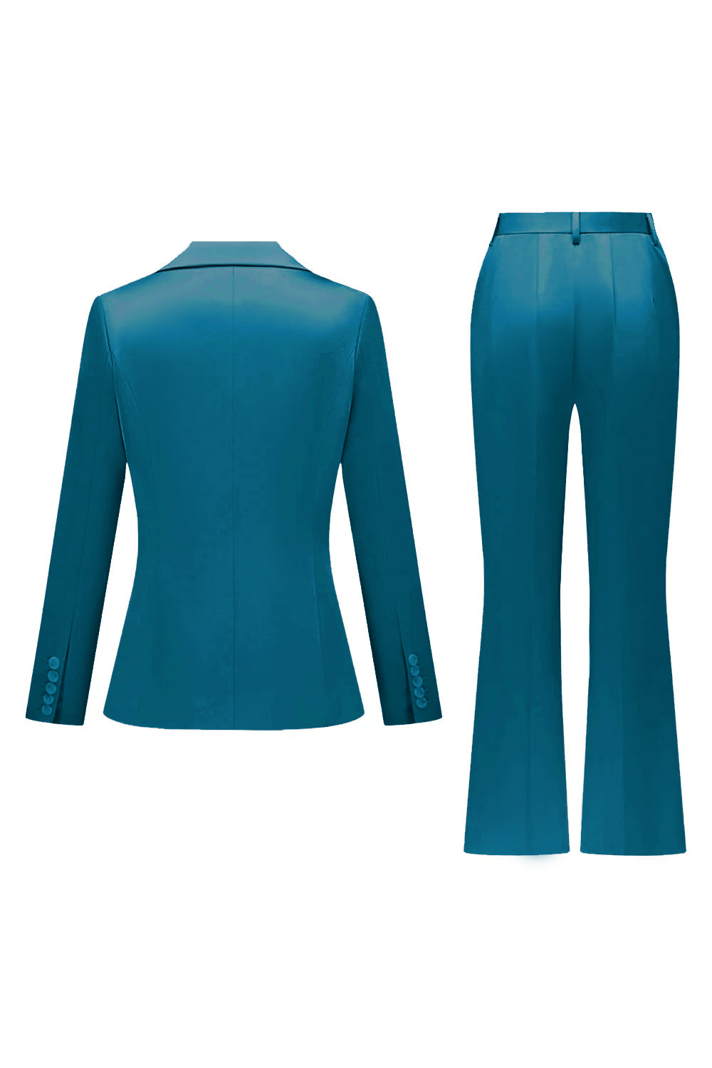 Black Peak Lapel Satin Slim Fit Women 2-Piece Work Suits