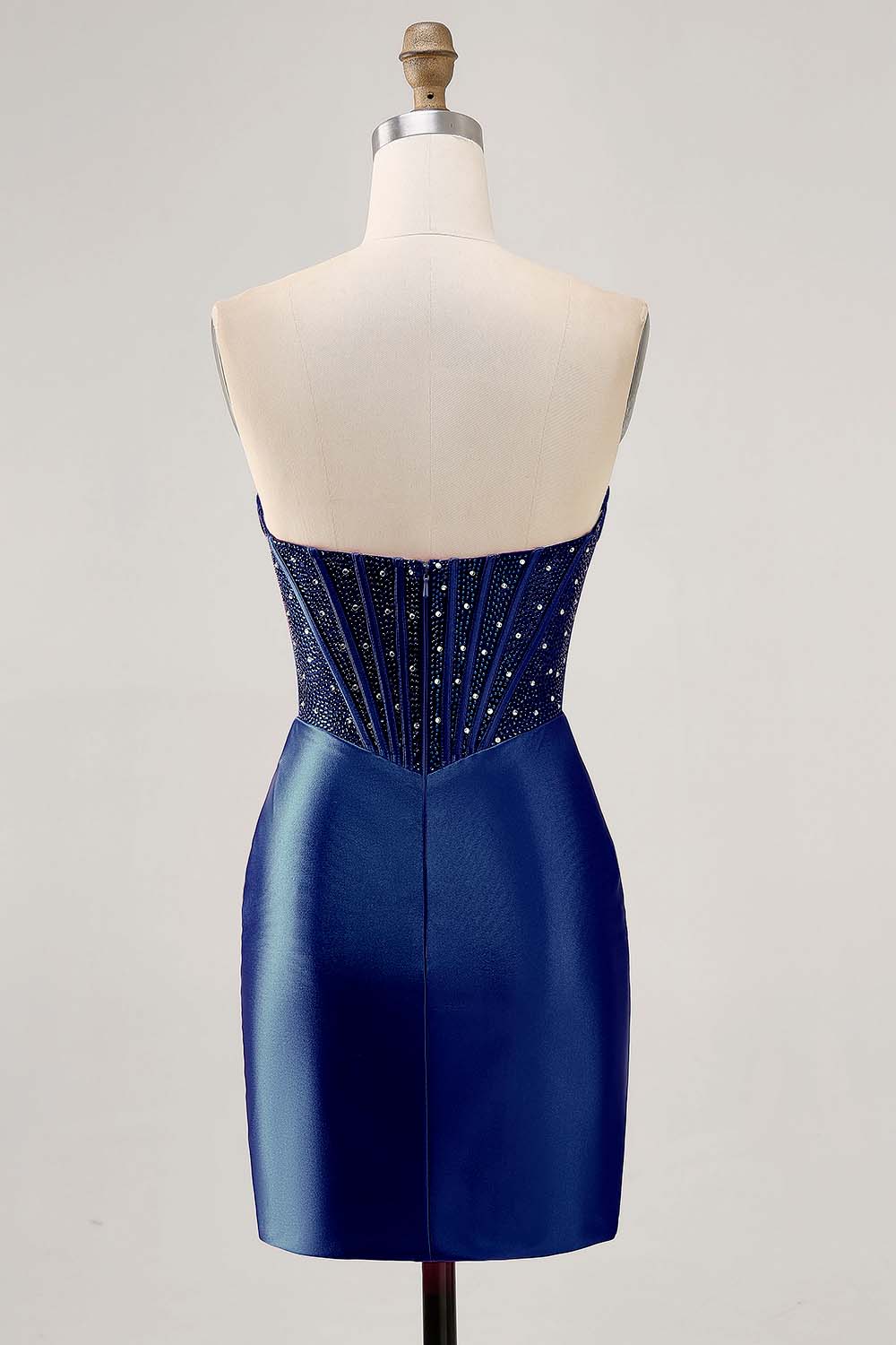 Sparkly Fuchsia Corset Bodycon Short Cocktail Dress with Beading