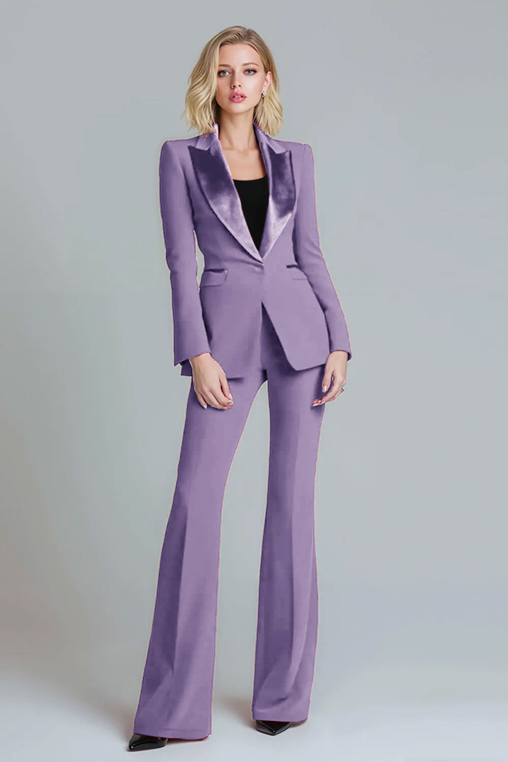 Red 2 Pieces Peak Lapel Women Tuxedo with Sleeves