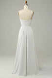Spaghetti Straps Dusty Sage Sleeveless Bridesmaid Dress