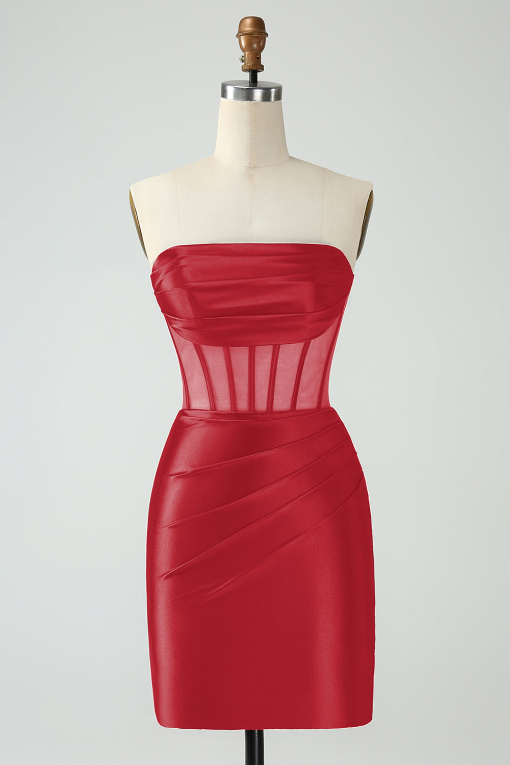 Dark Green Corset Strapless Bodycon Short Cocktail Dress