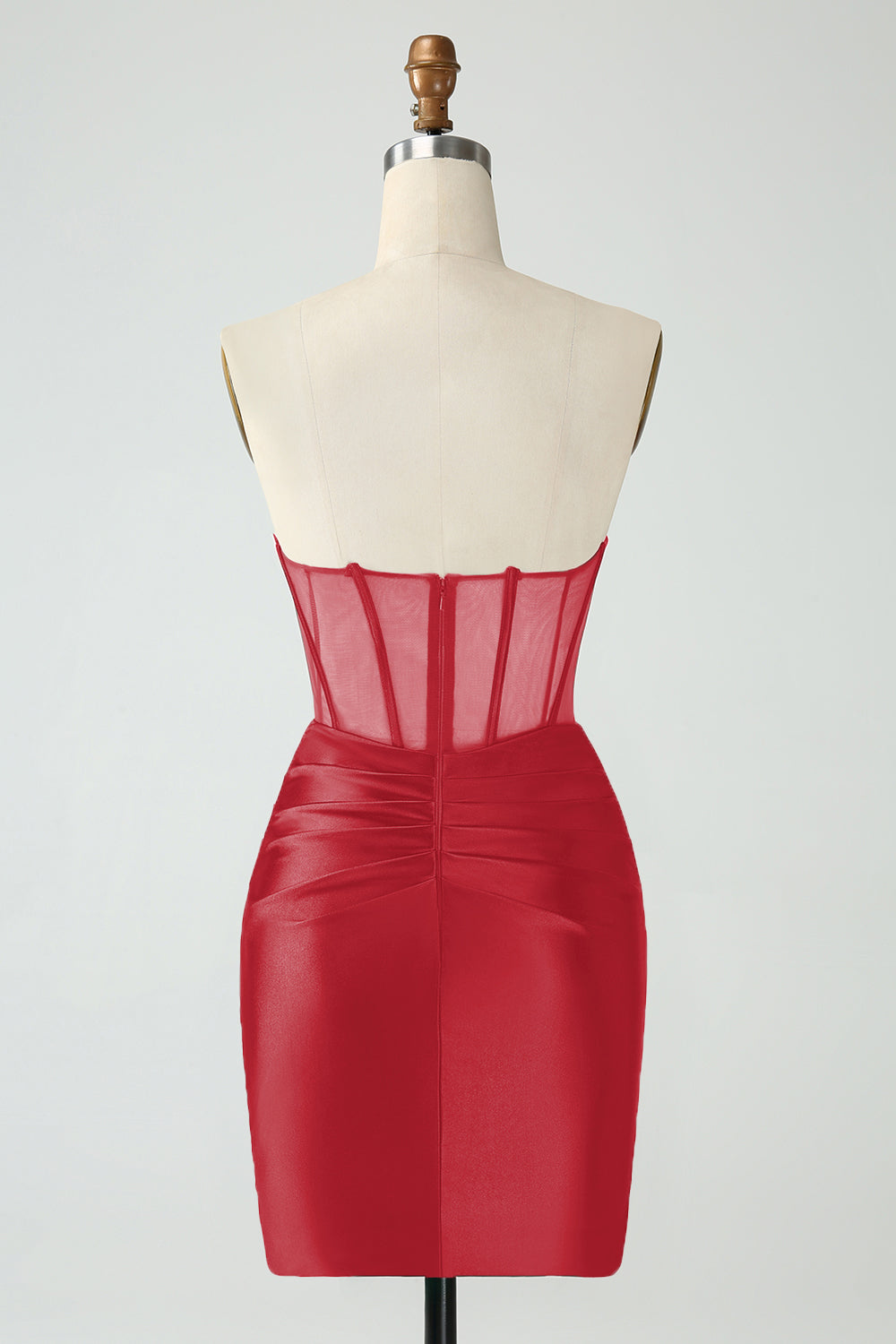 Dark Green Corset Strapless Bodycon Short Cocktail Dress