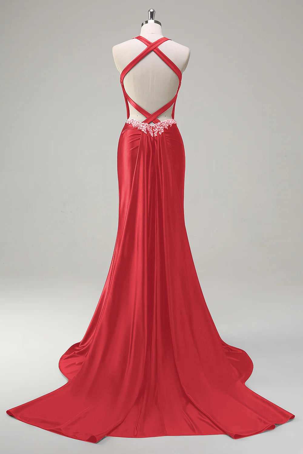 Sparkly Dusty Blue Mermaid Sweetheart Corset Formal Dress