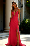 Sheath Champagne Stretch Satin Spaghetti Straps Long Formal Dress