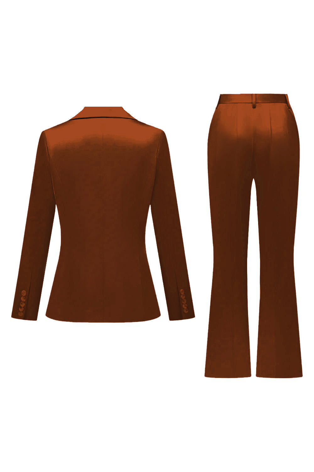 Black Peak Lapel Satin Slim Fit Women 2-Piece Work Suits