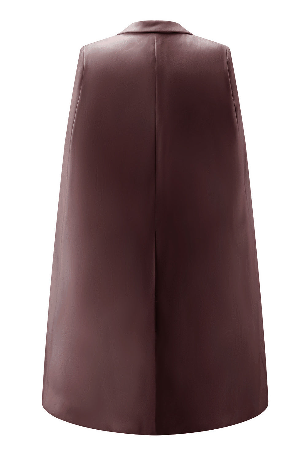 White Satin Peak Lapel Bodycon Mini Work Dress with Cape
