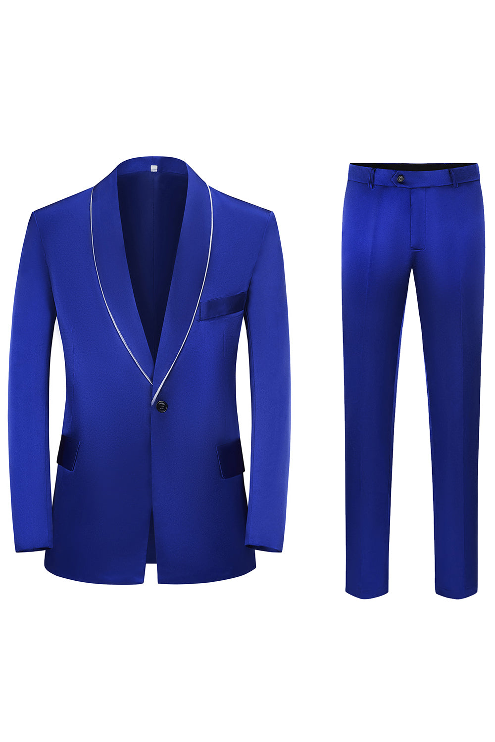 Royal Blue 3-Piece Shawl Lapel One Button Formal Suits