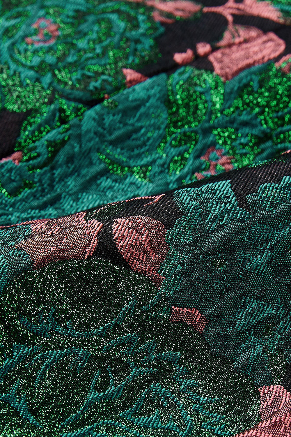 Green Shawl Lapel Jacquard Men's Formal Party Blazer