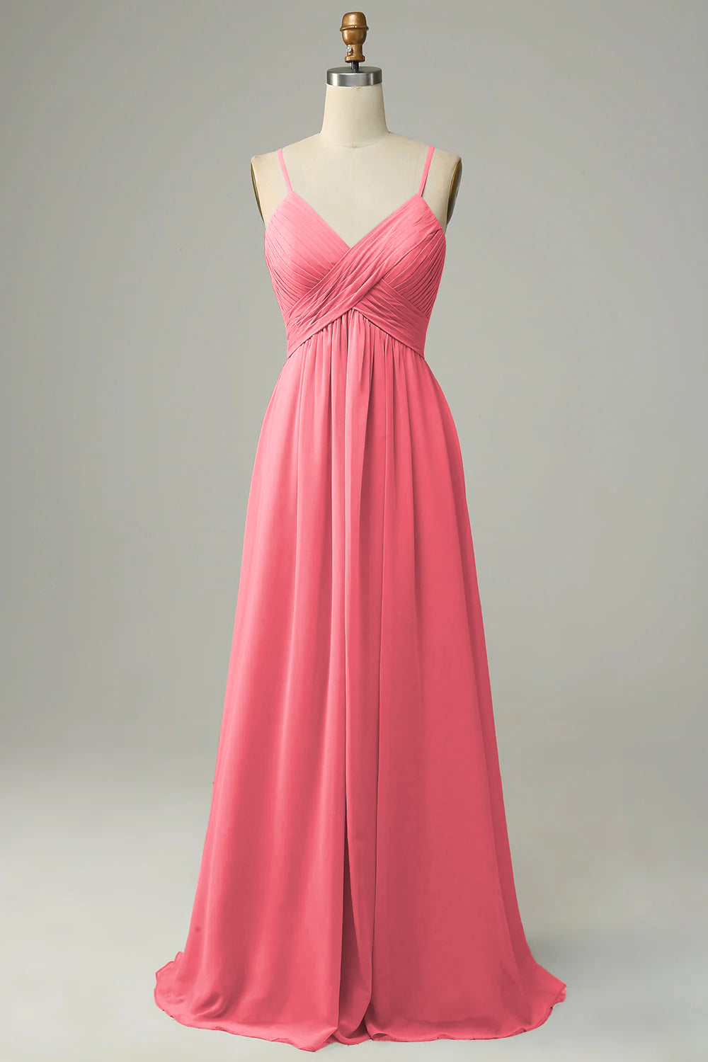 Twilight Spaghetti Straps Sleeveless Long Bridesmaid Dress