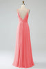 Load image into Gallery viewer, A-Line Twilight Spaghetti Straps Pleated Chiffon Long Bridesmaid Dress