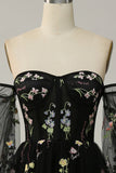 Champagne Off The Shoulder Long Sleeves A-Line Formal Dress