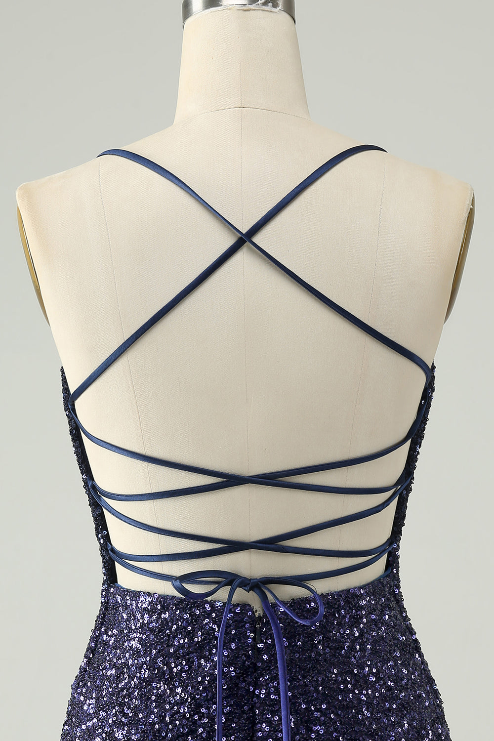 Sparkly Navy Sequins Tight Short Cocktail Dress With Fringes