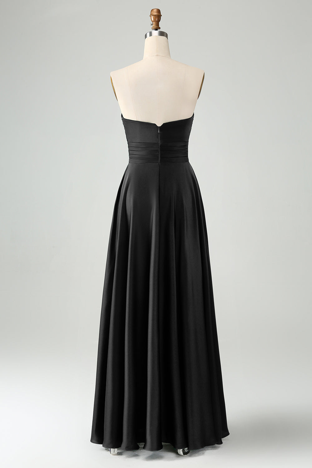 A Line Dusty Rose Sweetheart Keyhole Long Bridesmaid Dress