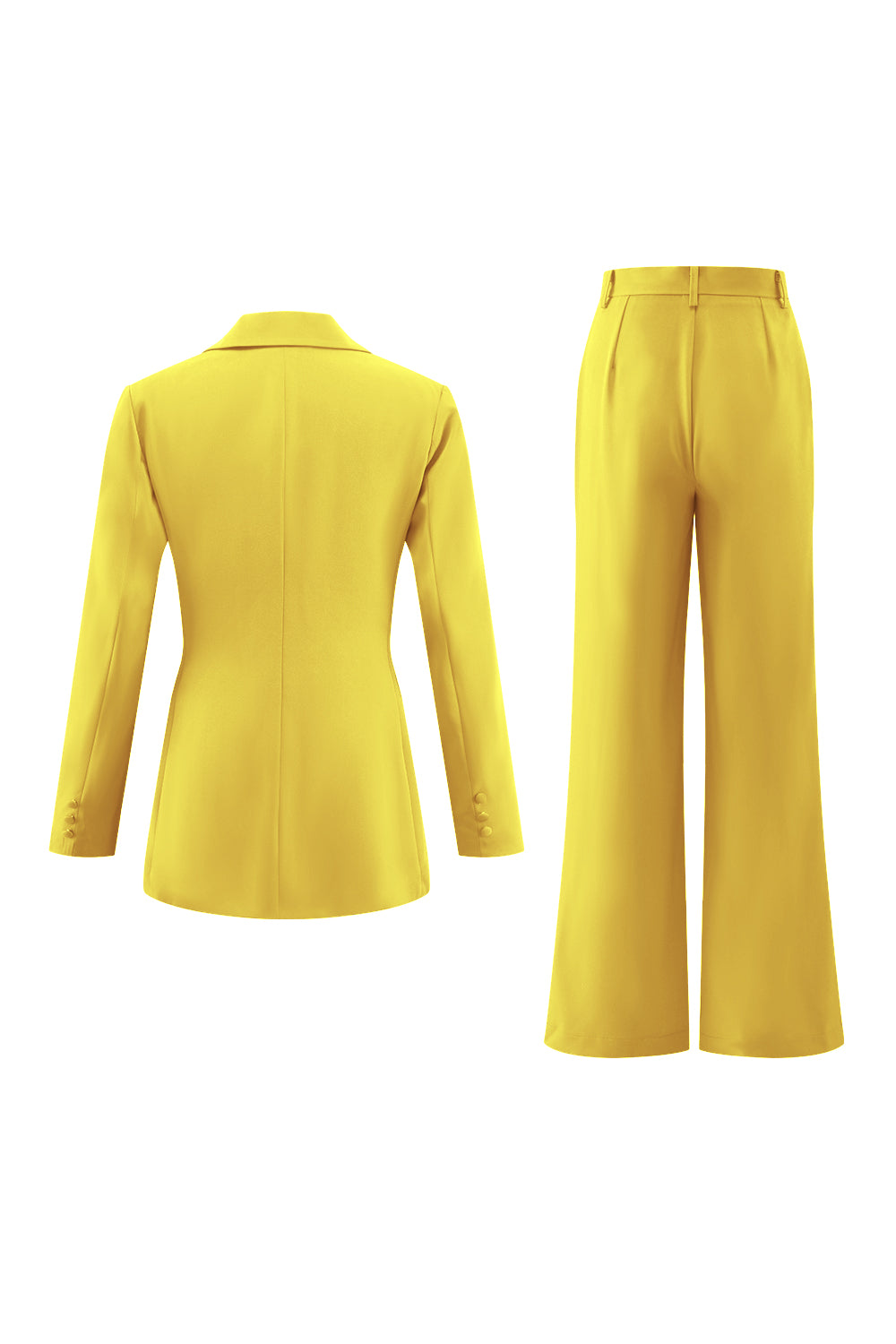 Black Notched Lapel 2 Piece Women's Work Suits with Pockets