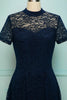 Load image into Gallery viewer, Navy High Neck Lace Dress