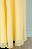 Yellow V-neck Long Dress