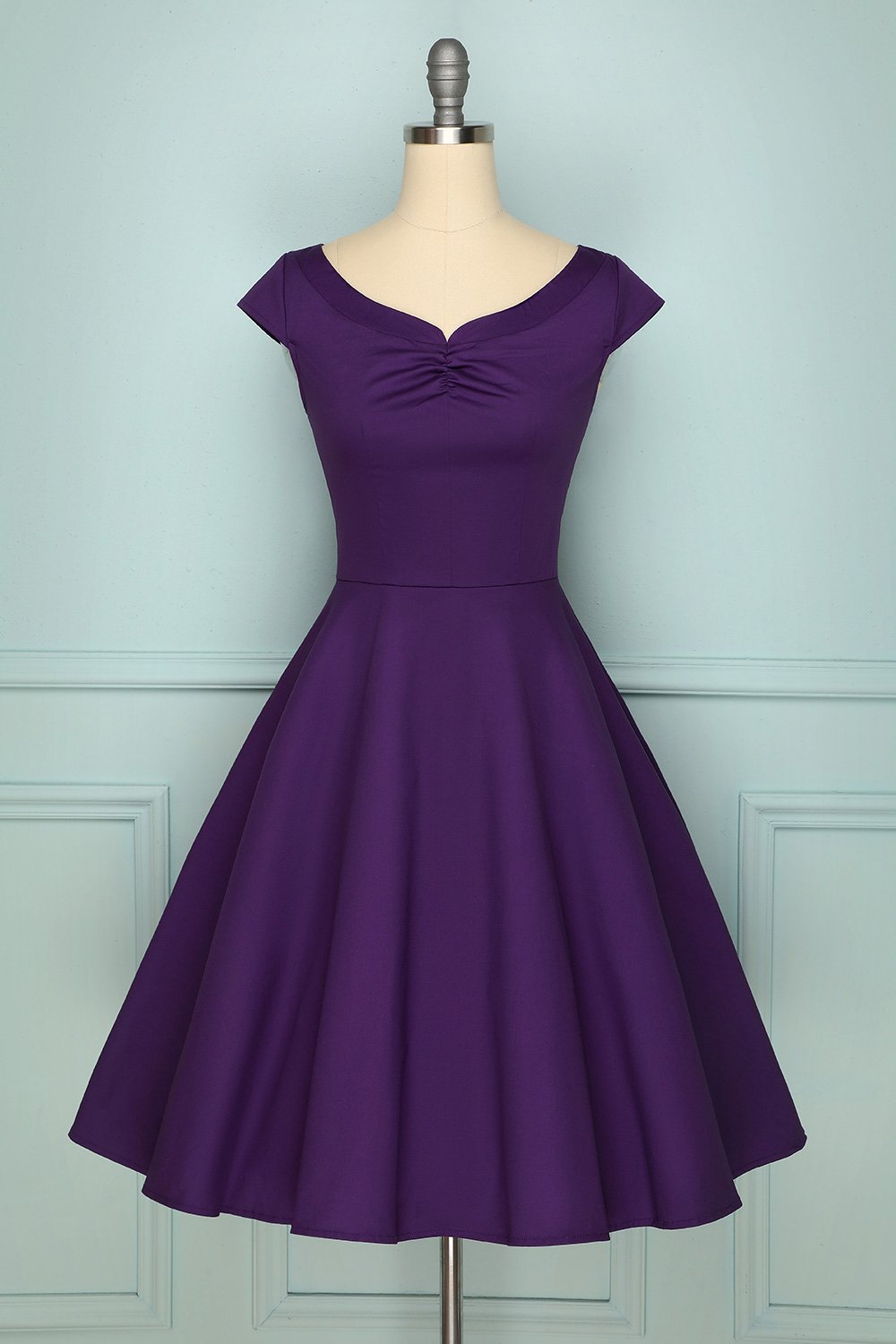 1950s Purple Dress