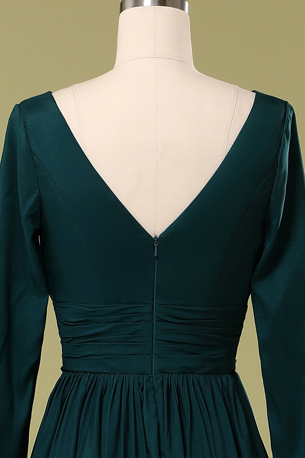Dark Green V Neck Mother Of the Bride Dress