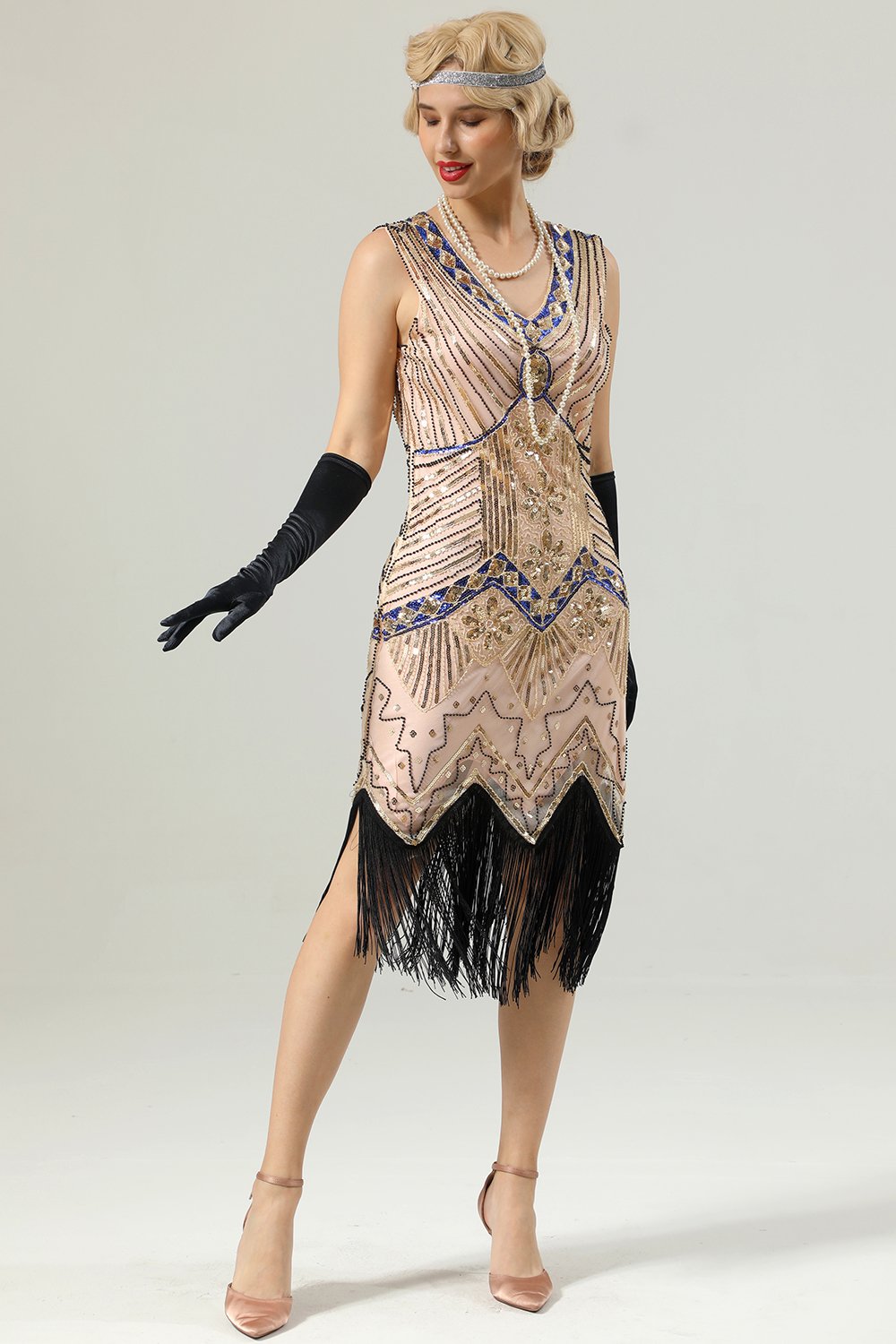 1920s Sleeveless Gatsby Dress