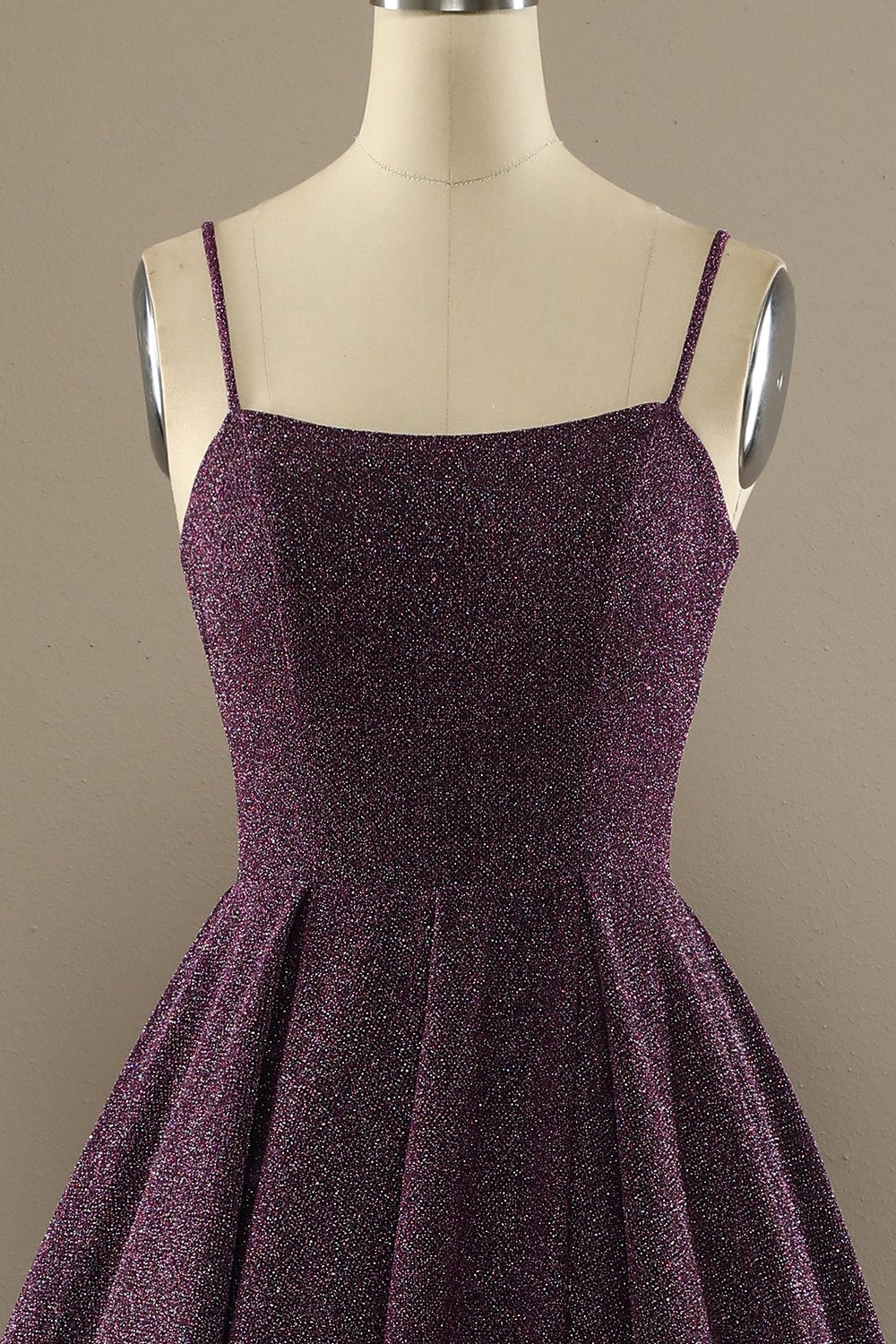 Charming A Line Purple Formal Dress with Split Front