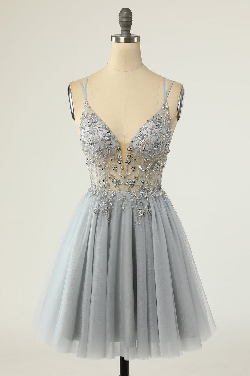 Short grey 2024 formal dresses