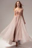 V-neck Long Prom Dress With Slit