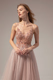 V-neck Long Prom Dress With Slit