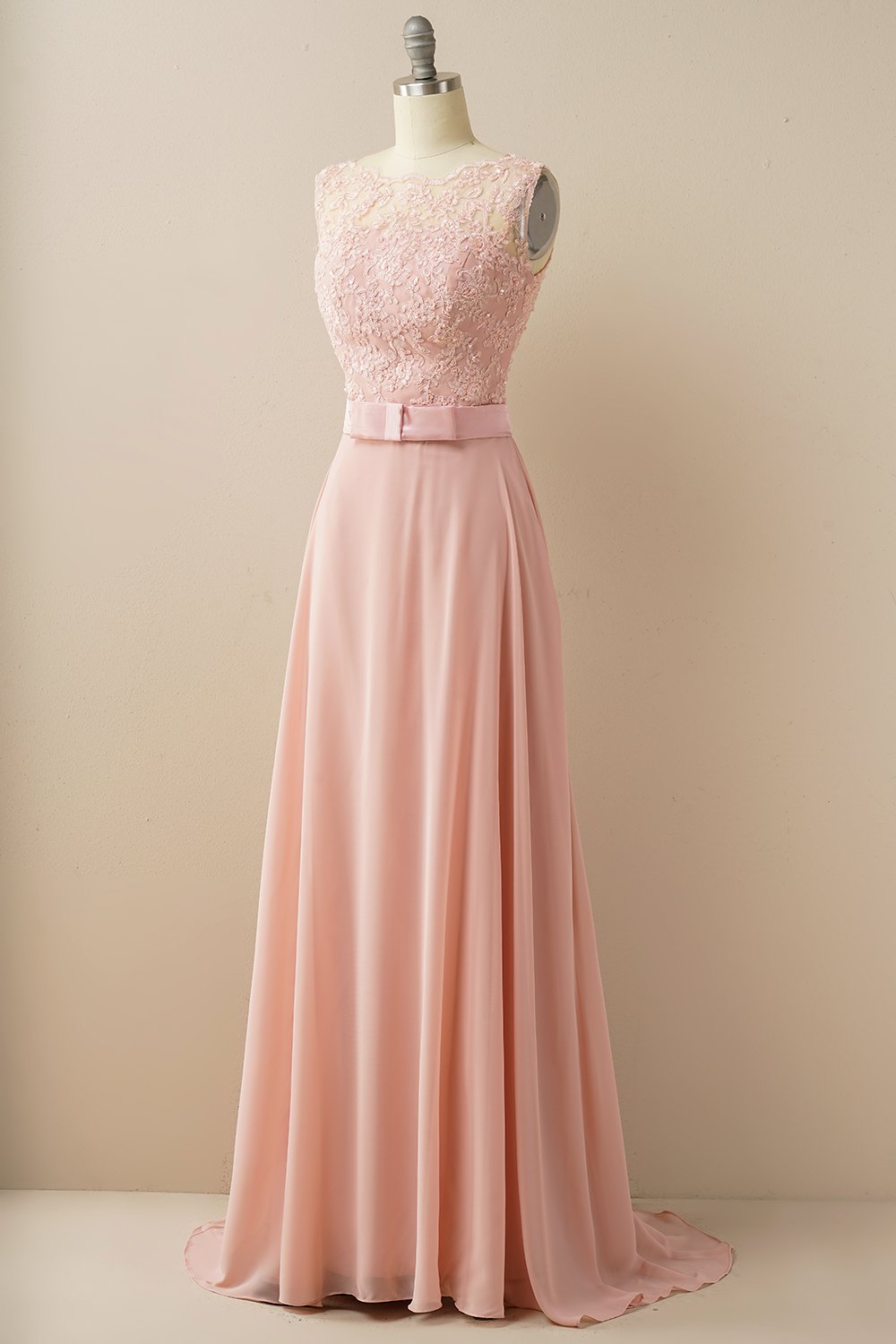 Applique Long Prom Dress