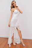White Lace Beach Wedding Dress