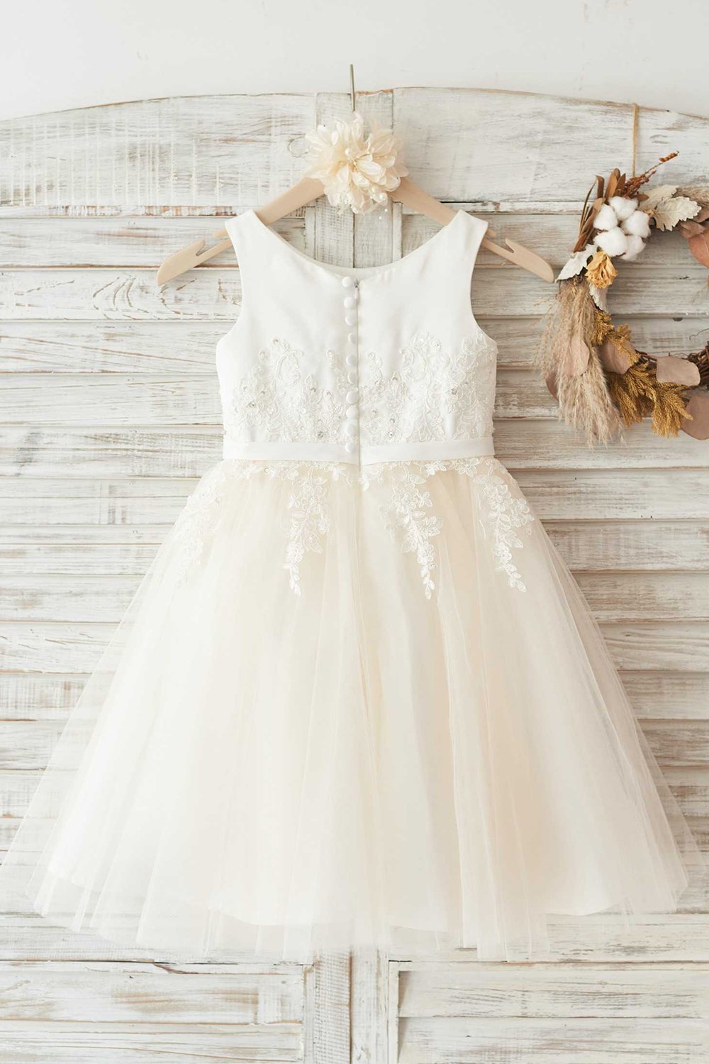 Girls Bambi Ivory Broderie Anglaise Tulle Dress