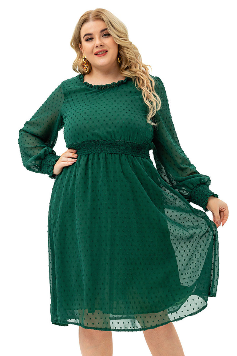 Green lace dress plus on sale size