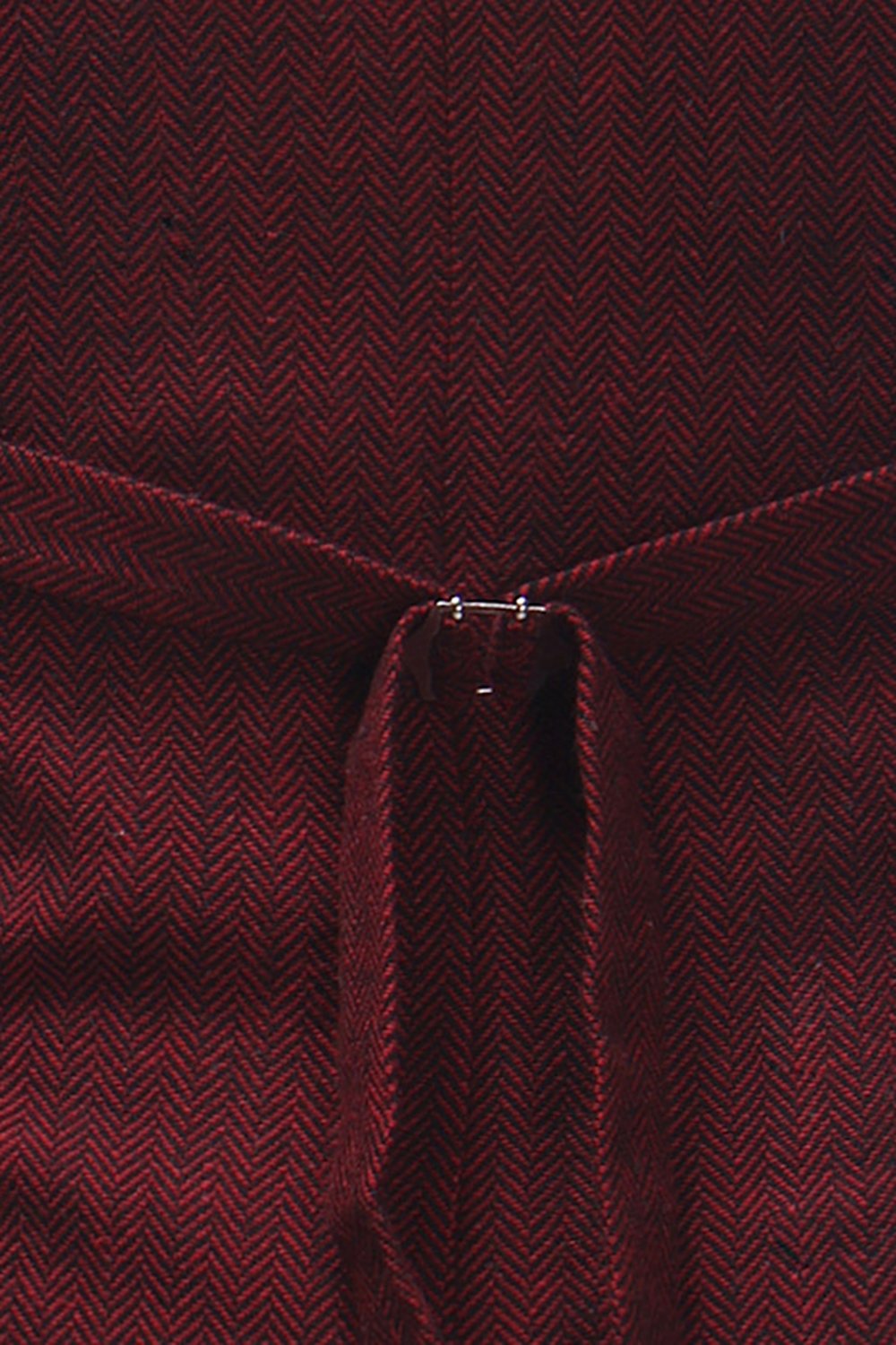 Burgundy Single Breasted Men's Casual Vest
