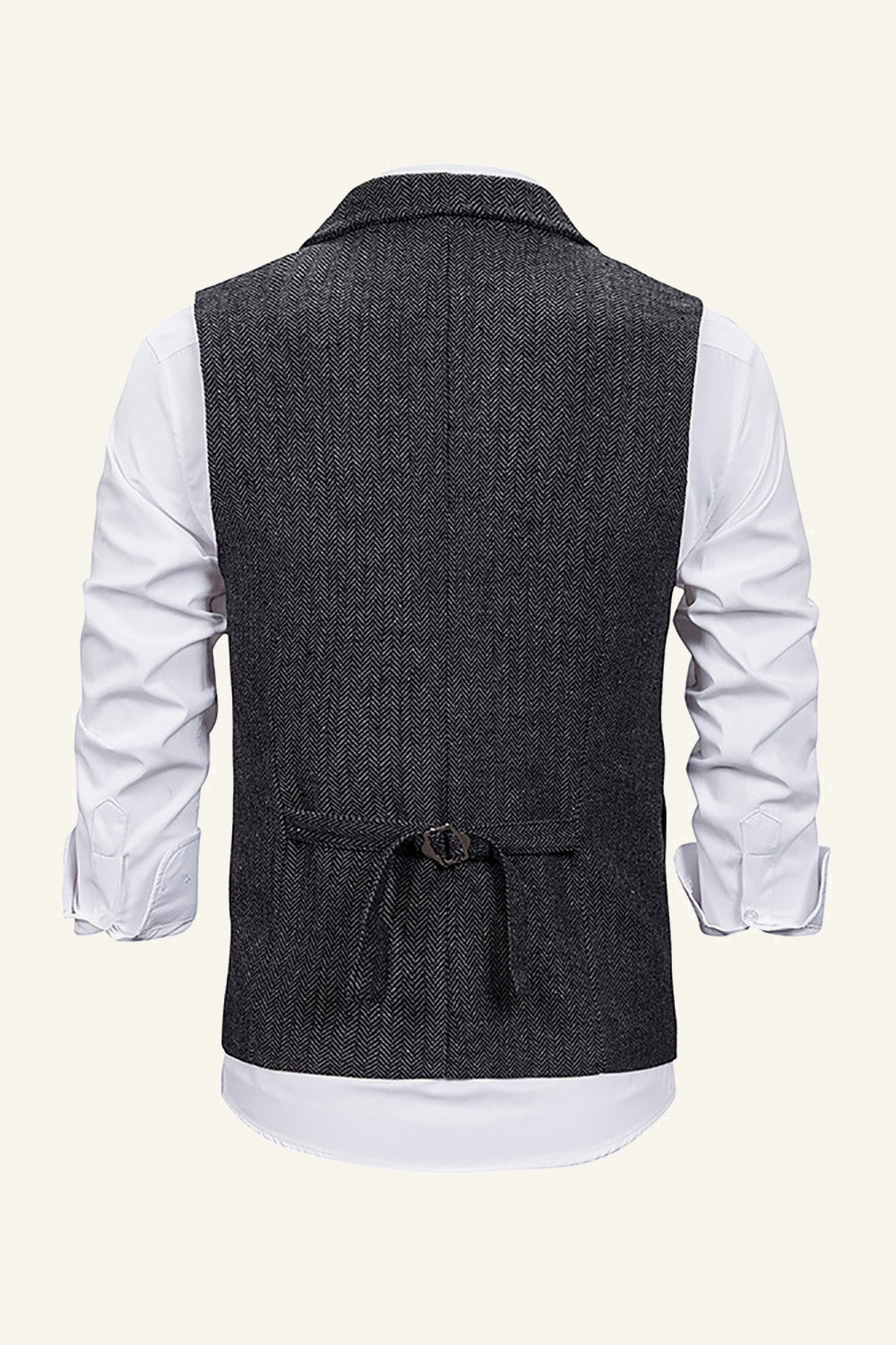 Notched Lapel Single Breasted Men's Suit Vest