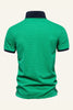 Load image into Gallery viewer, Classic Green Regular Fit Collared Polka Dots Men&#39;s Polo Shirt