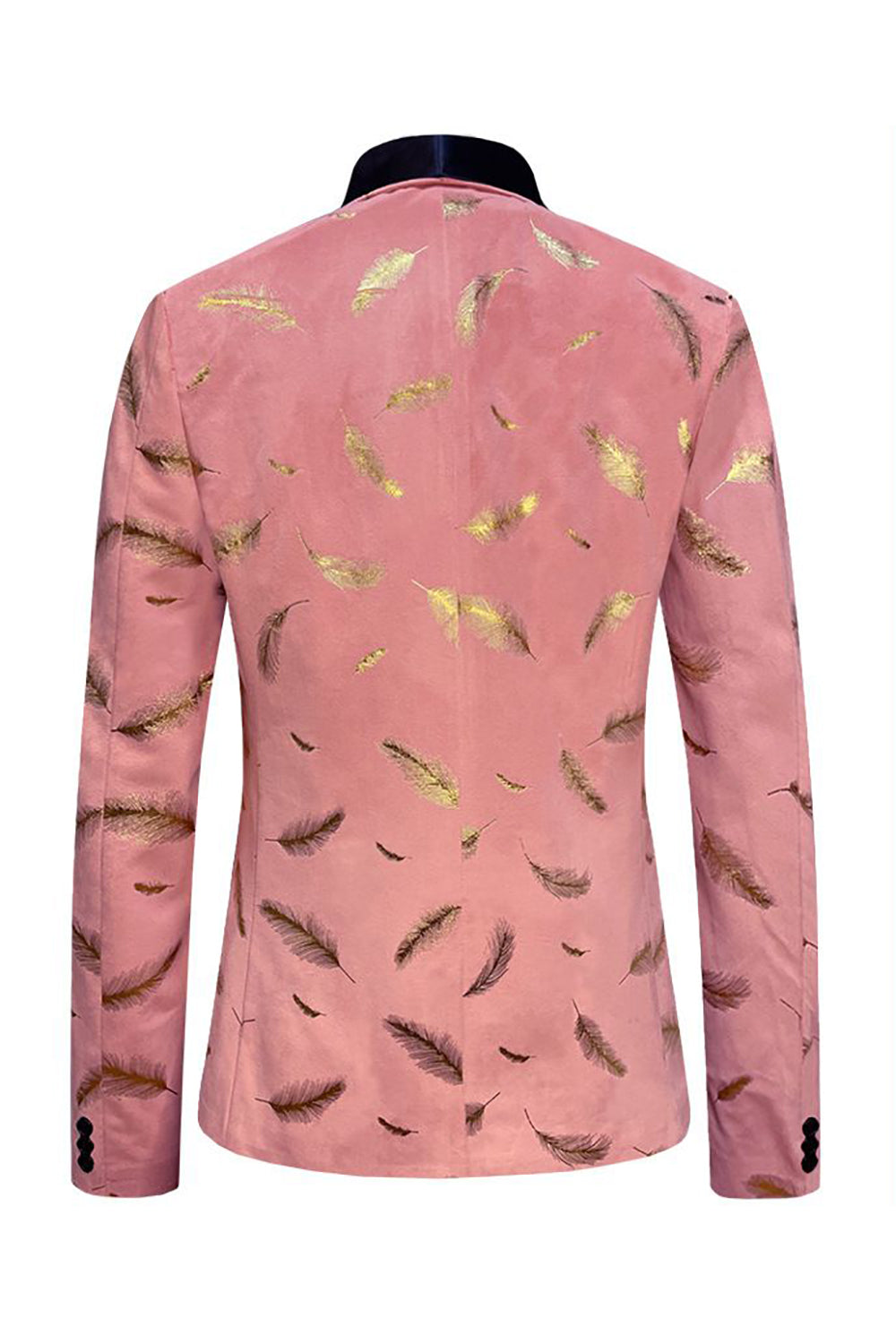 Turquoise Jacquard Shawl Lapel Men's Formal Blazer