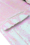 Sparkly White Sequins Peak Lapel Men's Formal Blazer