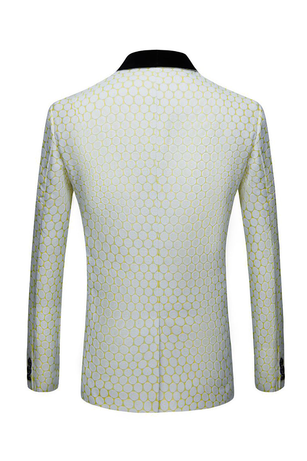 Biege Dots Jacquard 2 Piece Men's Formal Suits