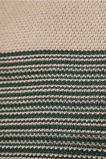 Men's Burgundy Stripes Pullover Crewneck Sweater
