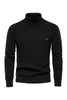 Load image into Gallery viewer, Men&#39;s Black Turtleneck Ribbed Knit Pullover Sweater