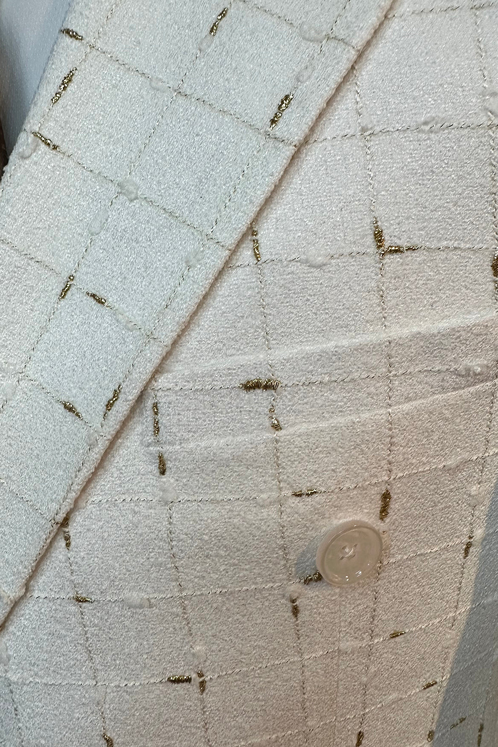 White Plaid Notched Lapel 2 Piece Men's Suits