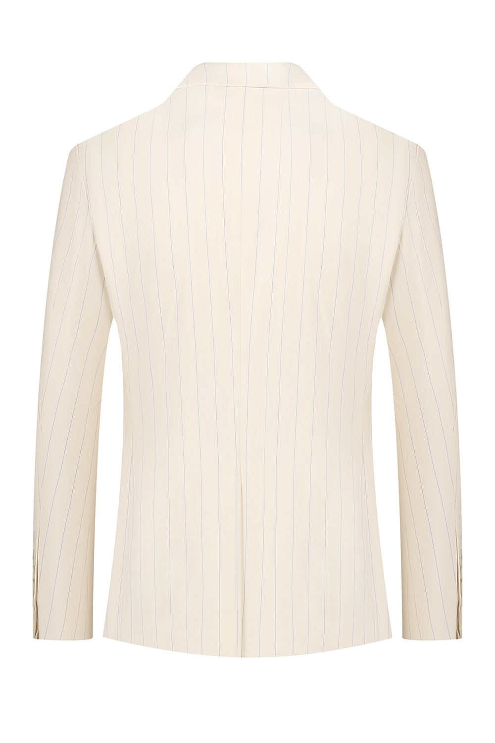 White 3 Piece Pinstriped Men Formal Suits