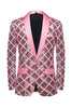 Load image into Gallery viewer, Shawl Lapel One Button Red Sequins Men&#39;s Formal Blazer