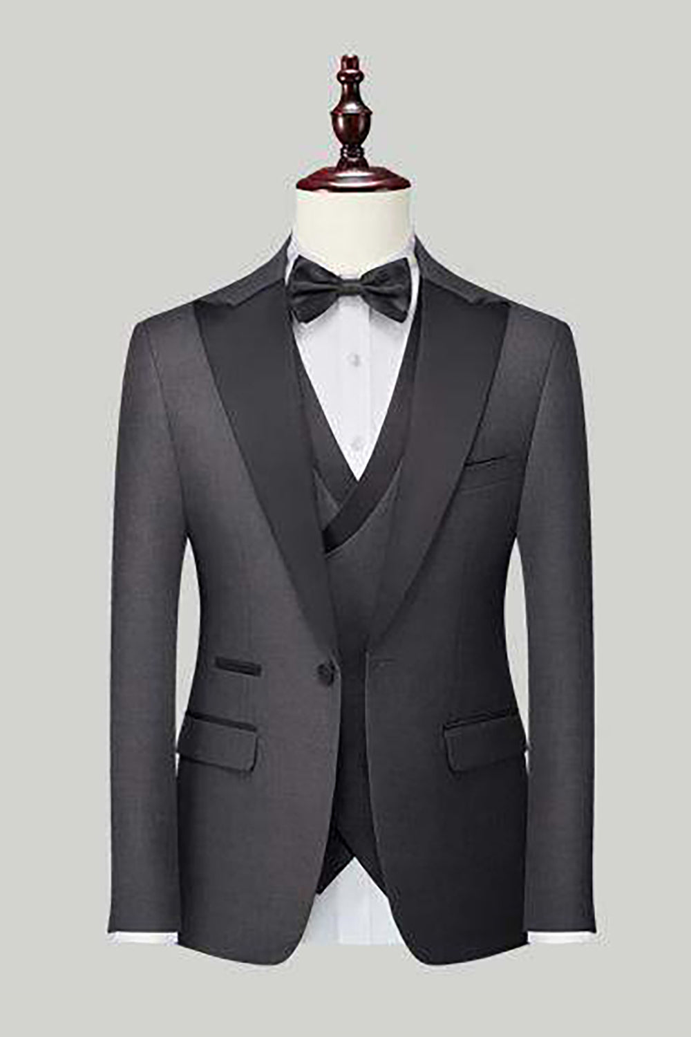 Black 3-Piece One Button Formal Suits