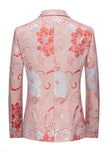 Light Pink Jacquard 2 Piece Notched Lapel  Men's Formal Suits