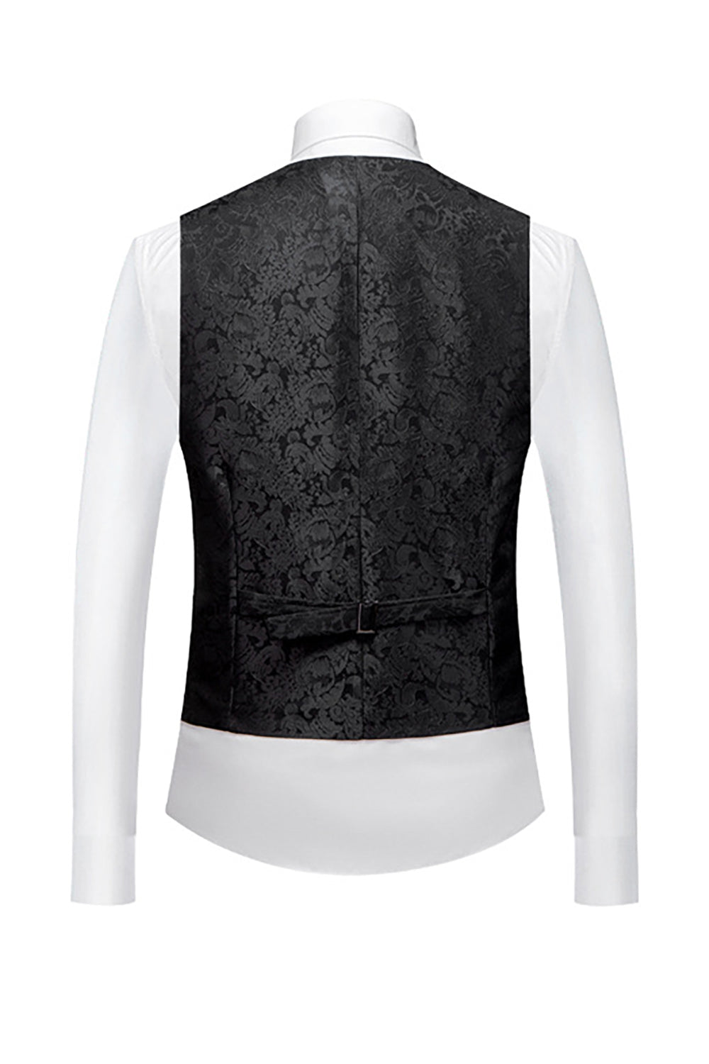 Black 3 Piece Jacquard Shawl Lapel Men's Formal Suits