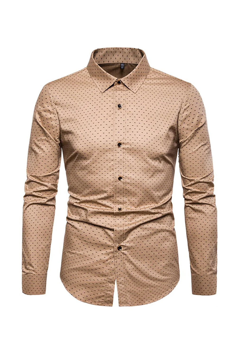 Fashion Print Long Sleeve Men's Plus Size Shirt